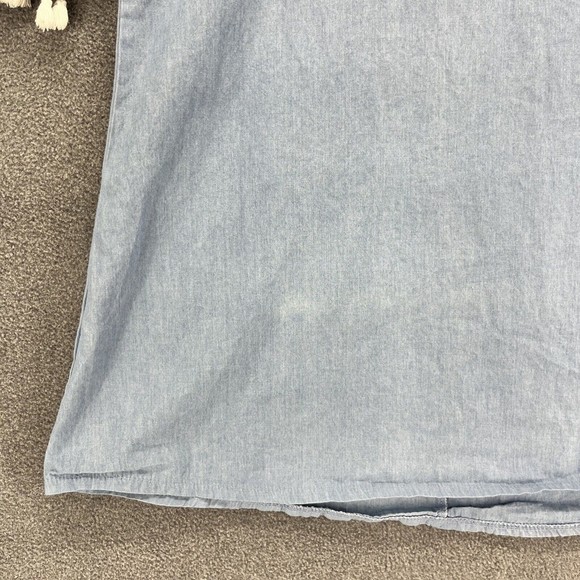 Hayden LA Denim Tunic Top Dress Size S Blue Boho Festival Tapestry Tassel fringe - Picture 8 of 11